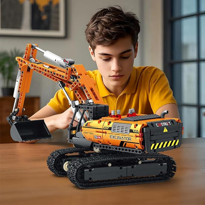 Reobrix RC Excavator Building SetAPP Remote Control Excavator Model with MotorTruck Construction Setss for Adults 22003Vehicle Building Blocks Engineering Gifts 1106 PCS