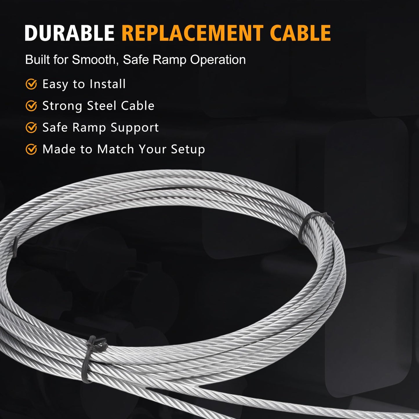 Kozlira TSAP660 Ramp Door Spring Kit for 6' Wide Cargo Trailer - 60 lb Torsion Spring Repair Assembly with Cables and Drums - Replacement Rear Ramp Door Assist System for Cargo Enclosed Trailers