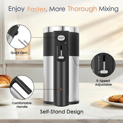 CHIDOLL 600W Hand Mixer, 5-Speed Electric Hand Held Mixer for Baking, Lightweight Stainless Steel Hand Beaters *2 & Dough Hooks*2 with Eject Button, Kitchen Mixer for Cream, Cookies, Dough