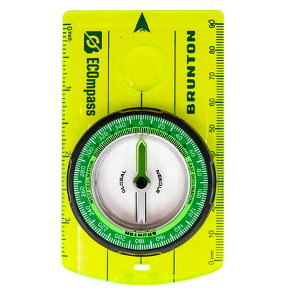 Brunton Hiking Navigation Kit – Scout Recycled ECOmpass Baseplate, Tag-Along Chill Thermometer Compass (°F), Echo 7x18 Monocular (Green) – 3-Piece Bundle for Trekking, Backpacking & Orienteering
