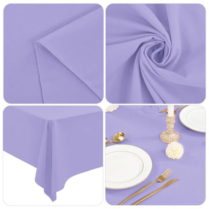 Fani 12 Pack 90 Inch Beige Polyester Round Tablecloths, Modern Style, Stain Resistant, Machine Washable, Perfect for Wedding, Banquet, Birthday Party, Camping, Everyday Use