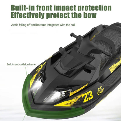 captainrc RC Turbo Jet Boat 25+KPH Brushless, 2.4GHz Adult RC Jet Ski, RC Boat for Pools, Lakes and Rivers with 2 Batteries, LED Light, Low Battery Alarm