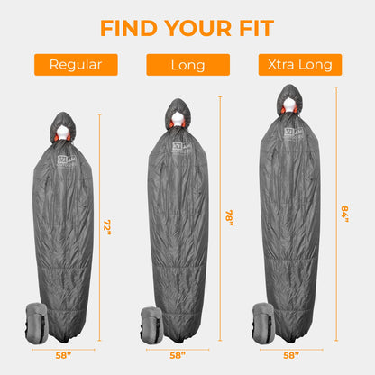 VIAM Outdoors 10 Degree Camping Quilt: Backpacking Quilt Ultralight, Removable Hood, Zippered Footbox, & Pad Straps for Camping, Hiking, Backpacking, Hammocks - Synthetic, Long