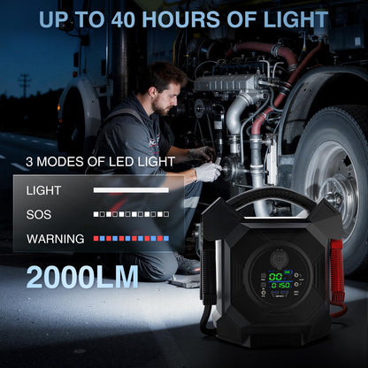 30000A 1S Startup Truck Jump Starter Heavy Duty,CAT797 12V/24V Smart Switching Lithium Battery Charger Booster Pack for Extreme -40°F to 140°F,for Diesel Engines Up to 50L and Gasoline Up to 99L