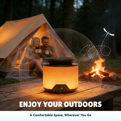 (2 Pack) Rechargeable Electronic Mosquito Repeller - 1500mAh High-Capacity Battery - Advanced Fan-Assisted Essential Oil Diffusion System - Amber 2000K Non-Attractant LED - USB-C Fast Charging