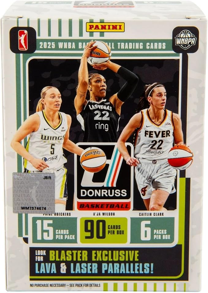 2024–25 Panini Donruss WNBA Basketball Blaster Box – Official Trading Cards – Includes Rookie Cards Inserts &amp Parallels – Sealed Retail Box