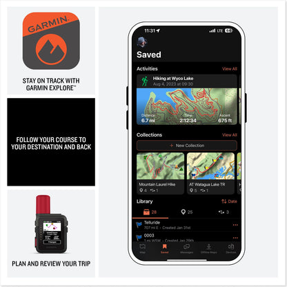 Garmin inReach® Mini 3 Plus, Rugged Global Satellite Communicator with Touchscreen Texting, Photo & Voice Messaging, Emergency SOS Messages & Battery Up to 350 Hours with 10-min inReach® Tracking
