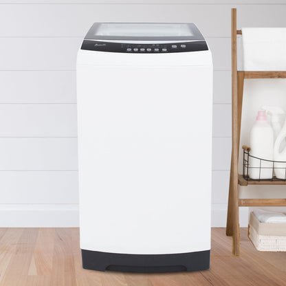 Avanti STW16D0W Portable Washing Machine 1.7 Cu. Ft. Capacity, Top Loading with Hot and Cold Water Inlets, 6 Cycles, Compact for Apartments Dorms and RVs, White