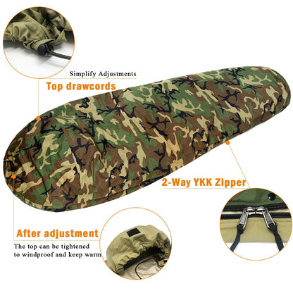 MT Army Military Modular Sleeping Bags System, Multi Layered with Bivy Cover for All Season