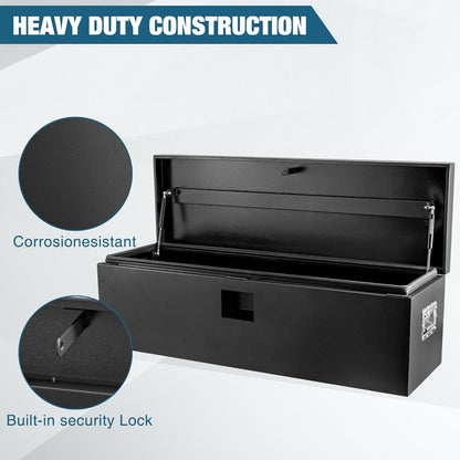 ExploreHorizon Steel Heavy Duty Truck Bed Tool Box, Door with Double Sided Hydraulics Rods for Trailer Truck Pick Ups