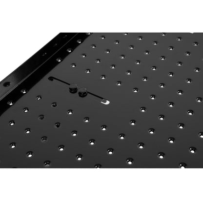 ALMULOO Trailer Tray Compatible with Outdoor Storage for RVs or Campers Frame Cargo Carrier Generator Rack Mount Steel Powder Coated Black
