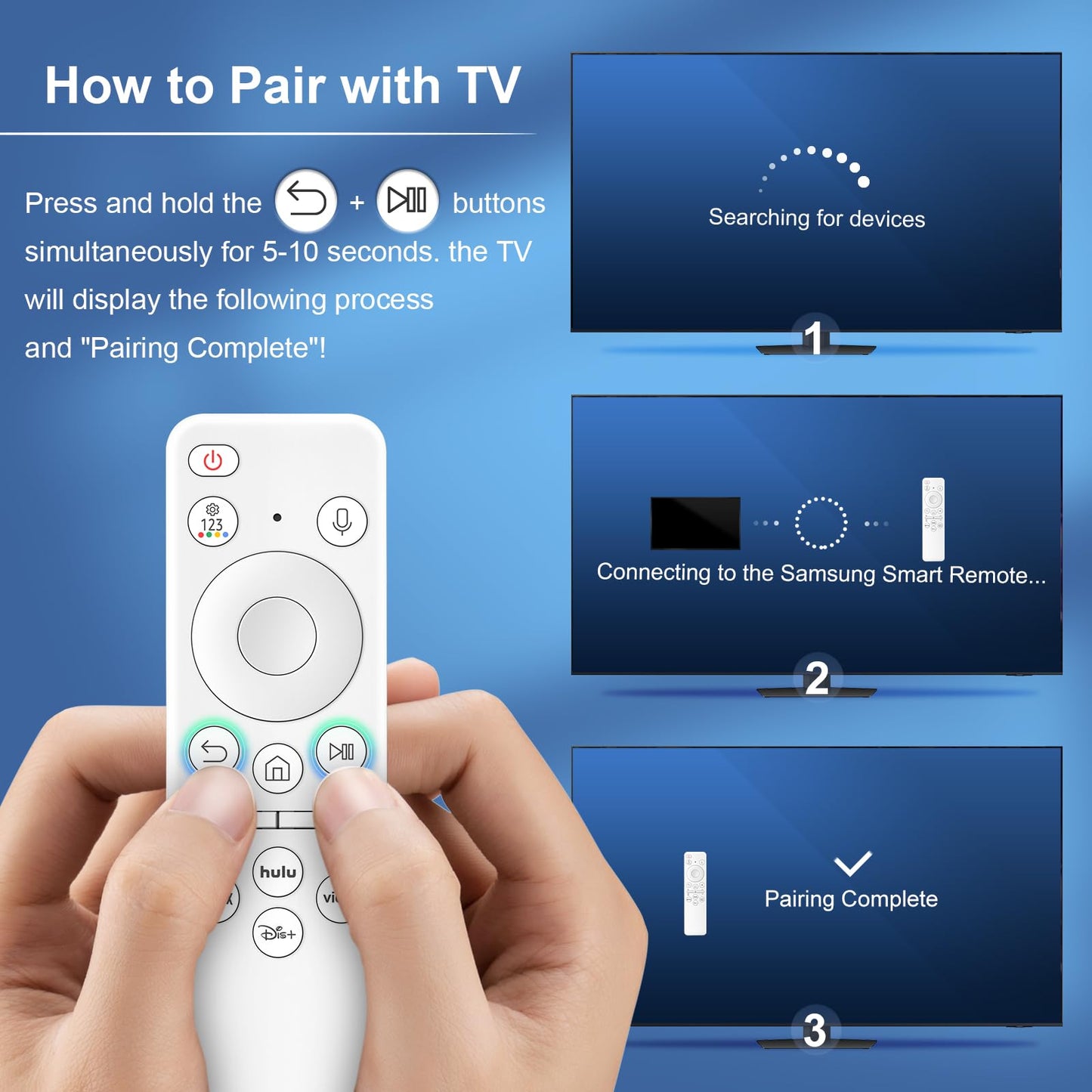 Voice Replacement for Google-Chromecast-Remote, G9N9N for Chromecast with Google TV Remote, for Google TV Streamer (Only for Snow Chromecast Google)