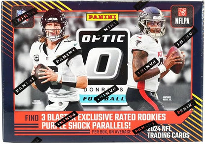 2024 Panini Donruss Optic Football Trading Card 6-Pack Blaster Box (Three Rated Rookies Purple Shock Per Box)