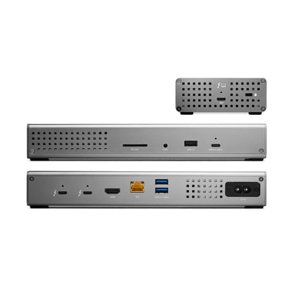 OWC Thunderbolt Go Dock, 11 Ports, Built in Power Supply, 90W Charging, TB4 (USB-C), USB, HDMI, 2.5GbE, SD, Also Compatible with USB-C Devices, Supports Thunderbolt Share