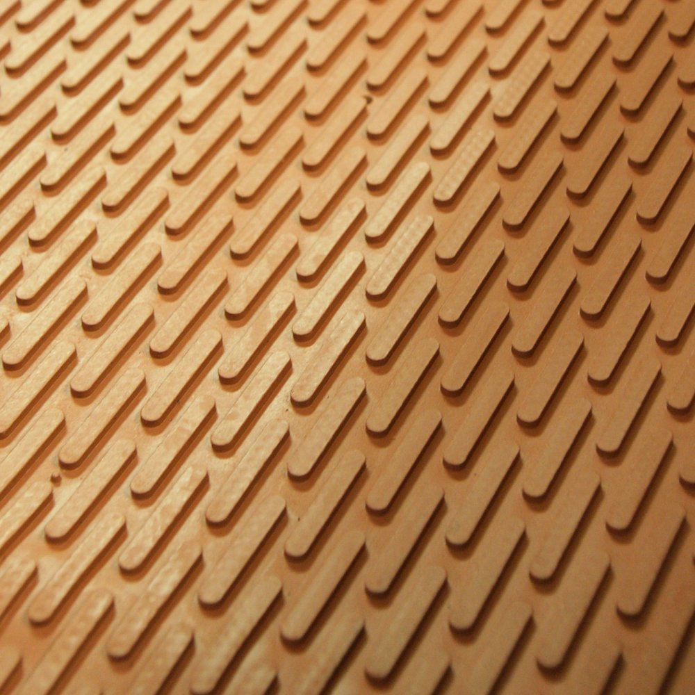 Rubber-Cal 03-161-BK-W-308"Safe-Grip" Slip-Resistant Traction Mats, 34" x 8' x 1/4", Black Rubber Runner