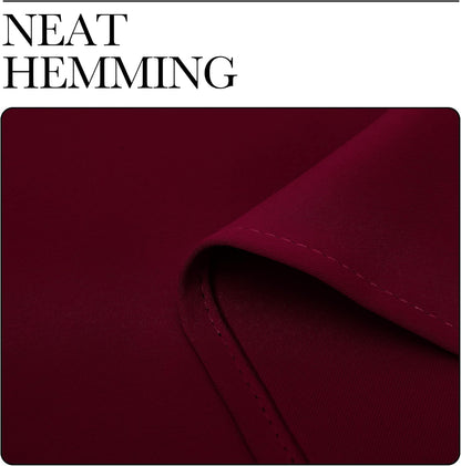 NICETOWN Blackout Curtains - Energy-Efficient Window Drapes for Bedroom & Living Room | Wine Red, 2 Panels, 42x63 Inches