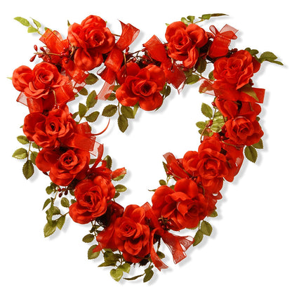 Amyzor Heart Shape Natural Grapevine Wreath Ring DIY Craft Vines Base Grapevine Roll for Rustic Summer Fall Christmas Wreath Door Garland Home Wedding Party Decor Gift Hanging Decor Wreaths Supplies