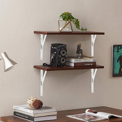 12 Pack L22 x H 12" White Heavy Duty Shelf Brackets with Screws Metal Shelf Brackets Shelf Support Angle Brackets for Shelves L Brackets Heavy Duty Floating Shelf
