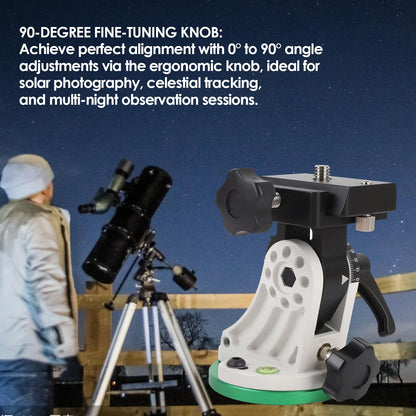 Latitude Adjustment Seat, Flexible 90° Adjustment Equatorial Wedge Instrument Latitude Base, Telescope Mount for Astronomy Telescope Accessory