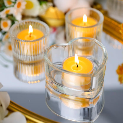 50 Packs Beeswax Tealight Candles Bulk,4 Hours 100% Pure Beeswax Tea Lights Candle in Clear Cup,Natural Scent Bees Wax Candles Small Smokeless Clean Burning Perfect for Home Decor for Party Christmas