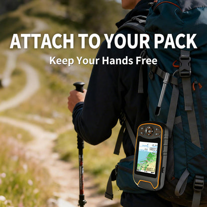 Handheld GPS for Hiking, Rugged and Waterproof Handheld GPS Navigator, 3.2" Sunlight Readable Screen, Compact Satellite Handheld GPS with USA Topo Map, Multi-GNSS Support, Extra Battery Life