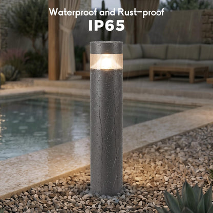 Linkmoon 31.5'' Outdoor Pathway Lights Hard Wired, IP65 Waterproof Driveway Lights, AC100-240V Path Light, 3000K LED Bollard Light Outdoor, Modern Landscape Lighting for Walkway Garden Lawn Patio Yard