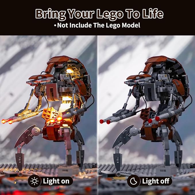 BRIKSMAX Led Lighting Kit for Lego-75381 Droideka - Compatible with Lego Star Wars Building Set- Not Include Lego Set