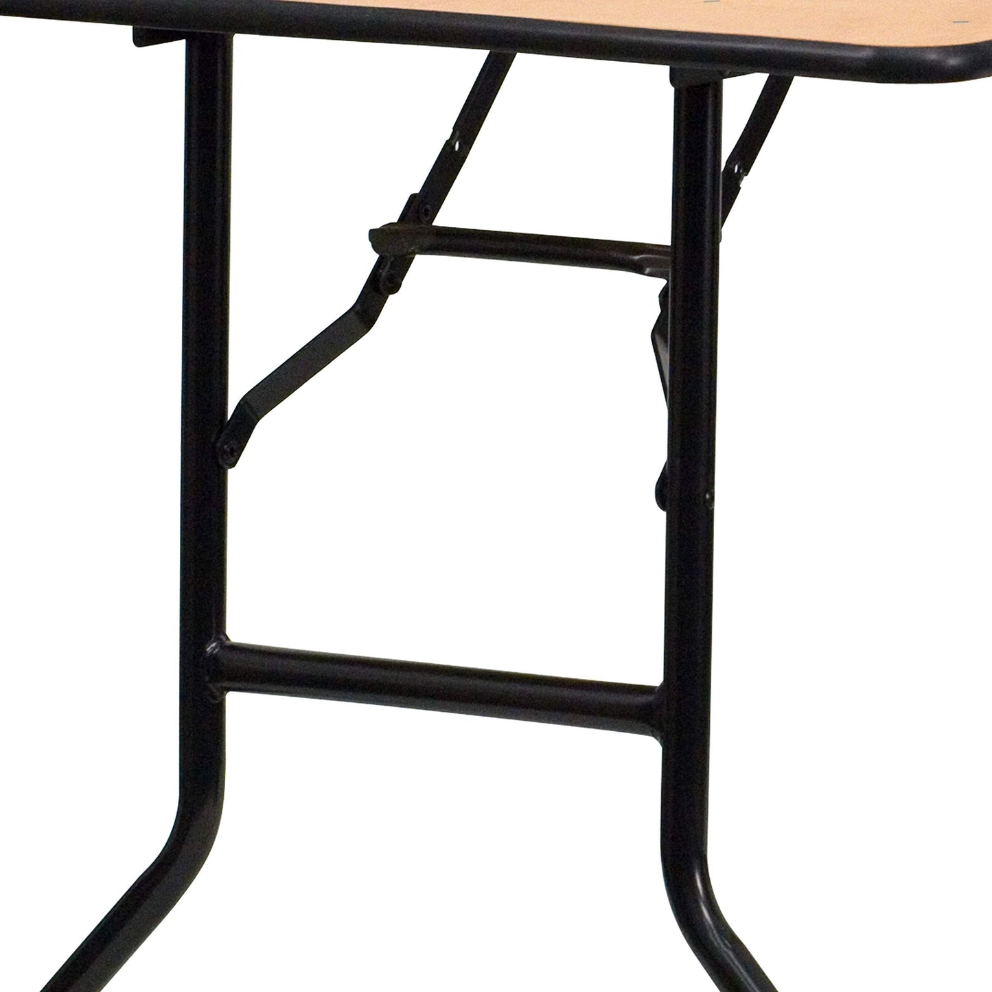 Flash Furniture Gael 6' Wood Folding Training and Event Table, Rectangular Folding Training Table with Smooth Clear Coated Finished Top, Natural