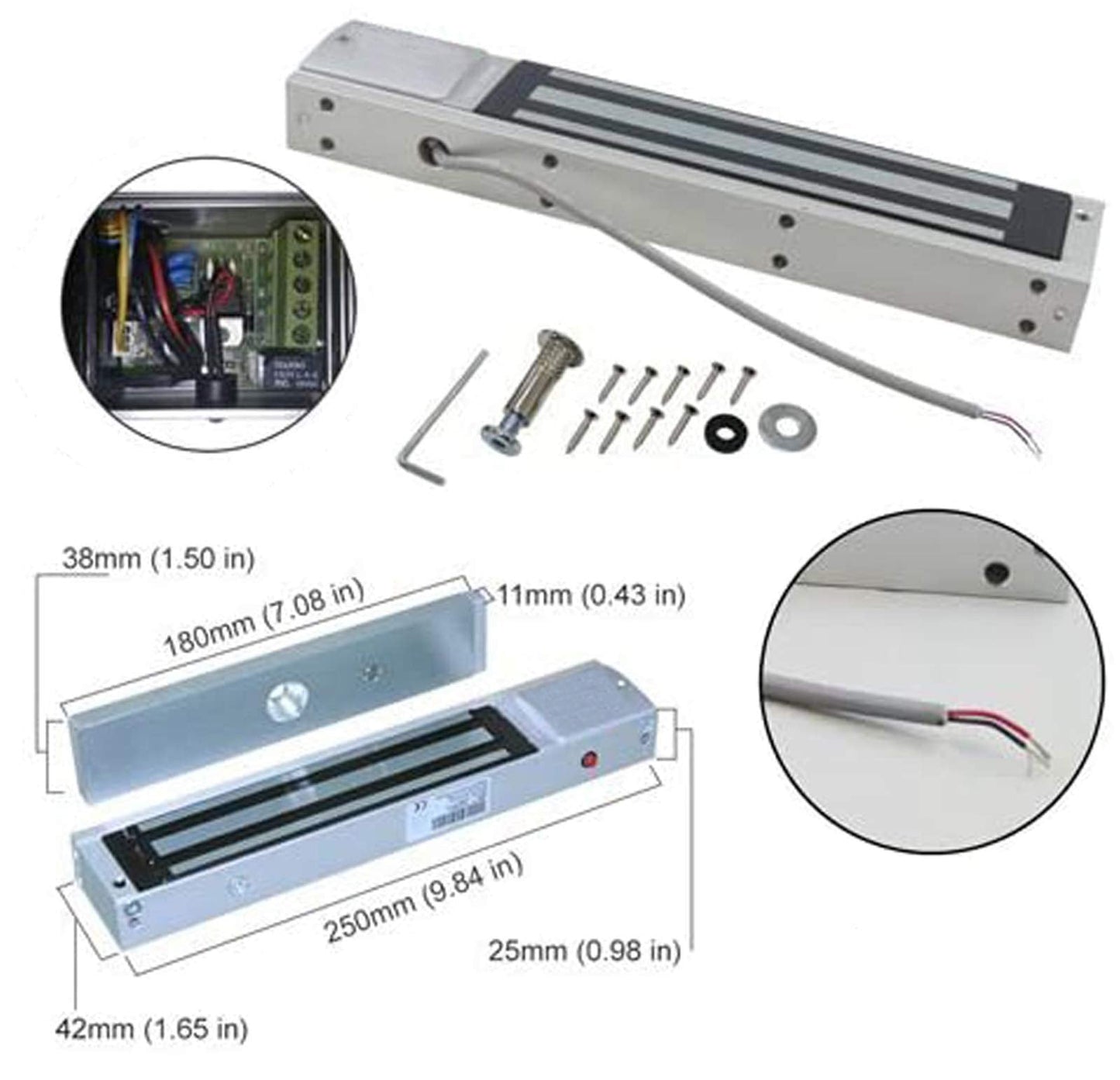 MENGQI-CONTROL Indoor Outdoor Install Waterproof 1 Door Access Control System Metal Keypad Reader RFID PIN Code Open 600LBS Magnetic Lock 110V Power Supply Box Management Software APP Remote Open Door