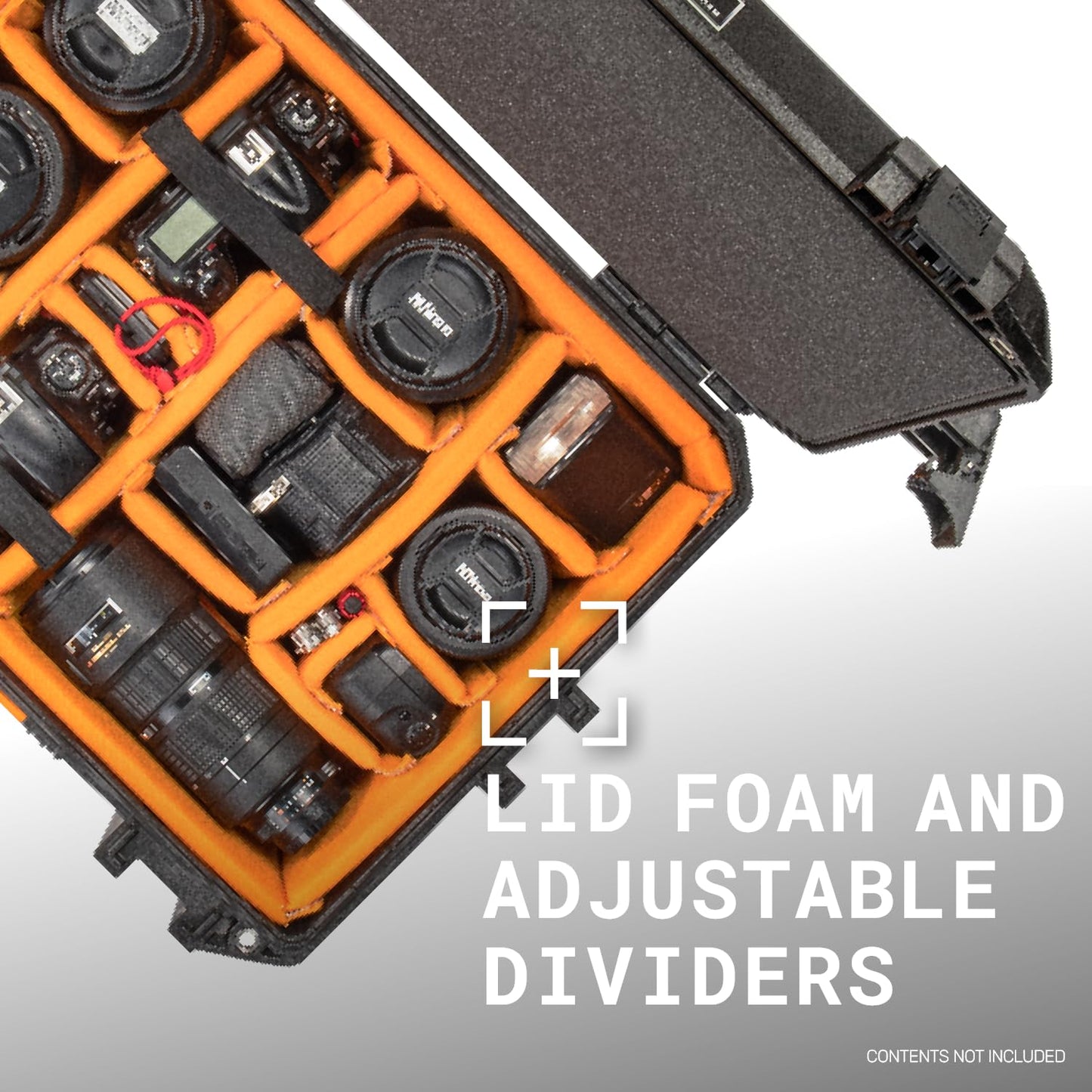 Pelican Vault - V550 Multi-Purpose Hard Case with Padded Dividers for Camera, Drone, Equipment, Electronics, and Gear (Black)