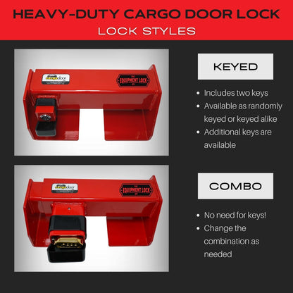 Equipment Lock Heavy Duty Cargo Door Lock - Powder Coated Steel Shipping Container Lock - Maximum Security Semi Trailer Door Lock - Semi Truck Accessories and Trailer Security (Combination)