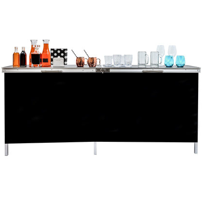 Trademark Innovations Portable Black Bar Table