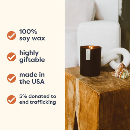 Calyan Wax Co. Seaside & Citrus Scented Candle - 75 Hour Burn - Luxury Clean Soy Wax Candles - Long Lasting Black Tumbler Jar Candle for Home - 10.2oz