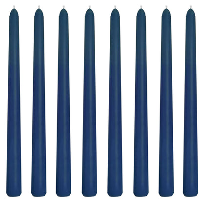 8 Pack 10 Inch Navy-Blue Smooth Taper Candle Set, 7/8 Inch Unscented Driples Candlesticks for Home Decoration, 6-7 Hours Burn