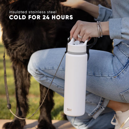 Simple Modern Kids Water Bottle - Vacuum Insulated Stainless Steel Flask | 18oz Lavender Mist, BPA-Free