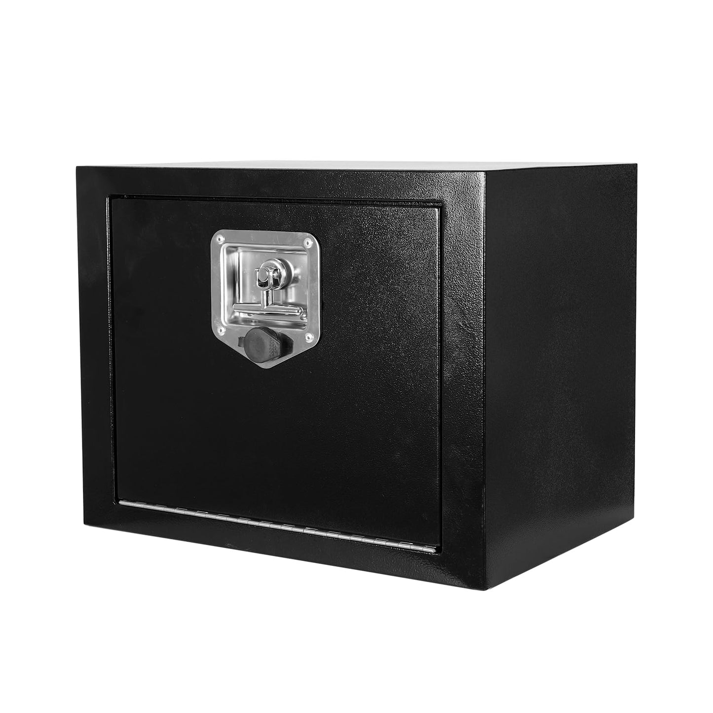 Vigorighter 18"x 12"x 14" Underbody Truck Tool Box, 18 Inch Heavy Duty Steel Under Body Toolbox for Pick Up Truck RV, Under Mount Tool Box with T-Handle Lock and Keys, Black (18" x 12" x 14")