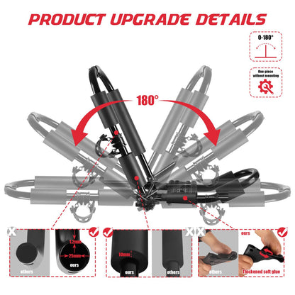 FORWODE Premium Kayak Roof Rack, 2 Pair J-Bar Roof Rack, Folding Adjustable Rack, Heavy Duty Kayak Roof Carrier 2 Kayak, Canoe, SUV, Surfboard on SUV, Car and Truck Crossbar