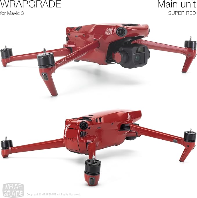 WRAPGRADE Skin Compatible with DJI Mavic 3 Pro (Super RED)