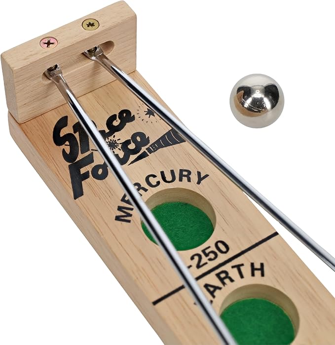WE Games Shoot the Moon - Classic Solid Wood Rolling Ball Game for Family Fun &amp Skill Building Enhances Social Skills Patience &amp Perseverance