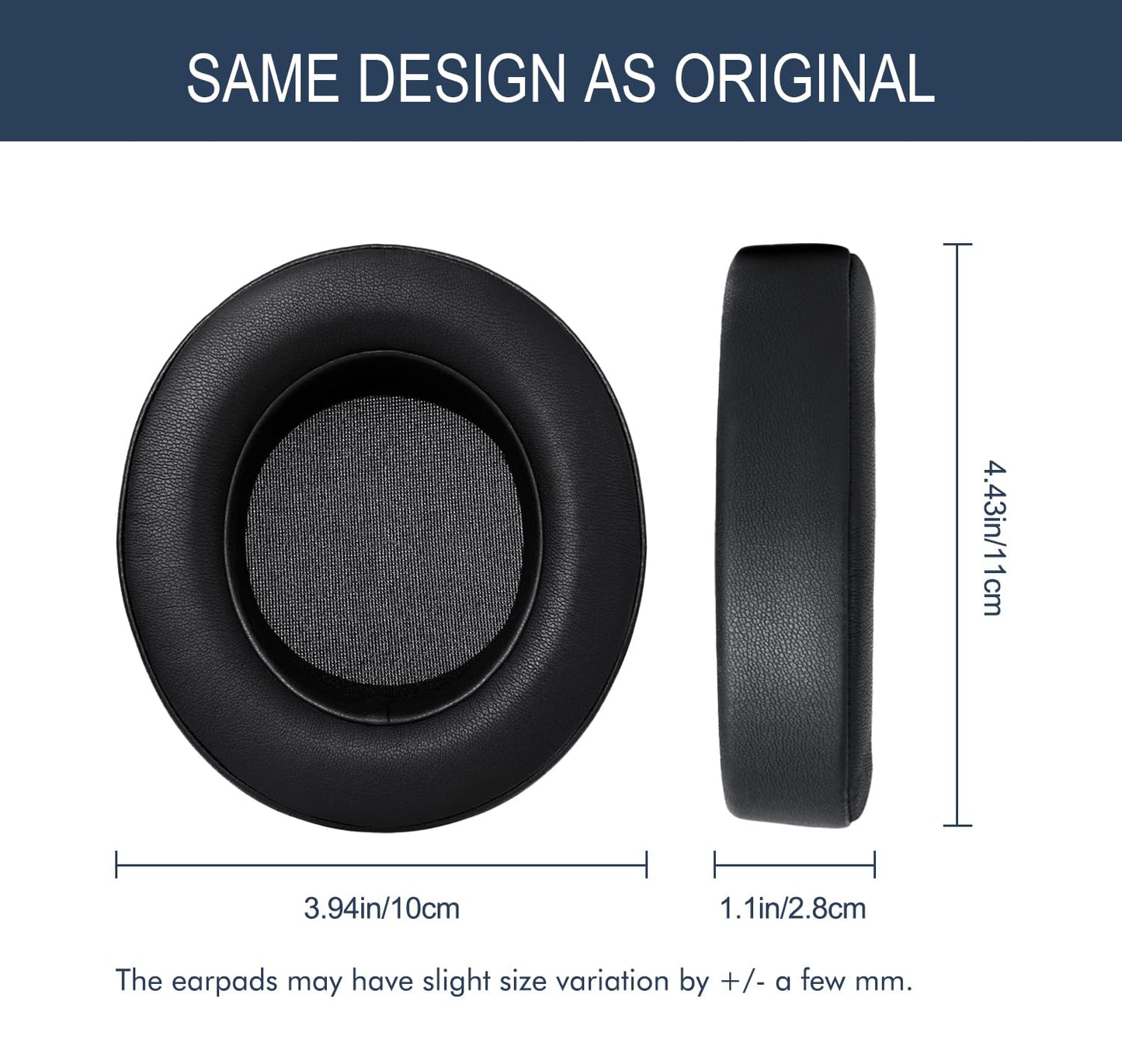 GVOEARS Replacement Ear Pads Cushions for Razer Kraken Pro V2 & Razer Kraken 7.1 V2 Headphones, Ear Cups Earmuffs Made of Premium Protein Leather & Memory Foam, Easy Installation - Black