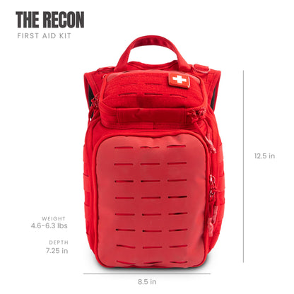My Medic Recon PRO - HSA FSA First Aid Kit - 250+ First Aid and Survival Essentials, Supplies, & Must Have IFAK for Home, Car, Office or Business - Red