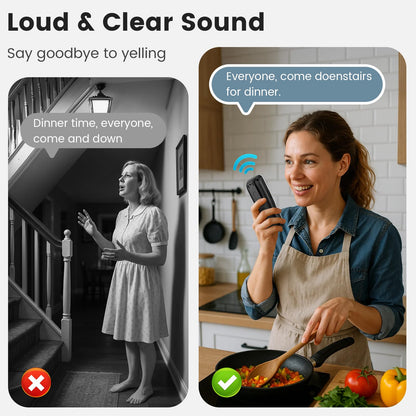 Intercoms Wireless for Home, 1 Mile Long Range for House Business Office, Handheld Room to Room Communication System, Rechargeable Loud & Clear 10-Channel Anti-Interference Intercom System