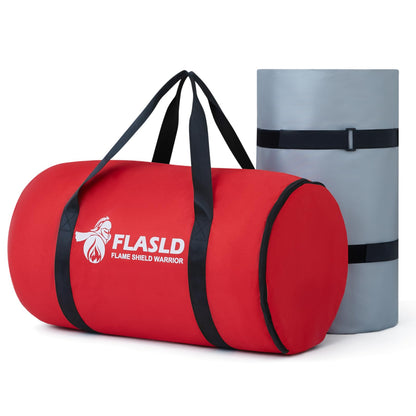 FLASLD Car Fire Blanket, Large Fireproof Blanket Fire Extinguisher Blanket for Electric/Fuel Vehicle Accidents, Silicone Coated Fibergalss Cover, Heat Resistant Fire Suppression Blankets 20ft x 26.5ft