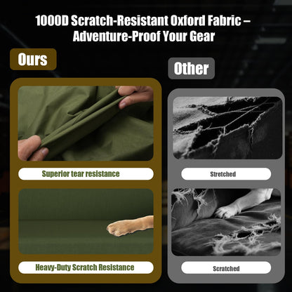 QSRXGSB Double-Layer Inflatable Couch with Built-in Pump - Automatic Air Sofa Chair, Super Tough & Tear-Resistant Fabric for Camping, Outdoor, Travel, Home Use (Portable Luxury Comfort)