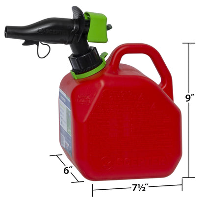 Scepter FR1G152 Fuel Container with Spill Proof Smart Control Spout with Bonus Spout Extender, Red Gas Can, 1 Gallon (Pack of 4)