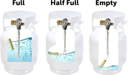 Flame King 5lb Steel Propane Tank Cylinder - Gauge & OPD Valves for Grills, BBQs & Camping | White