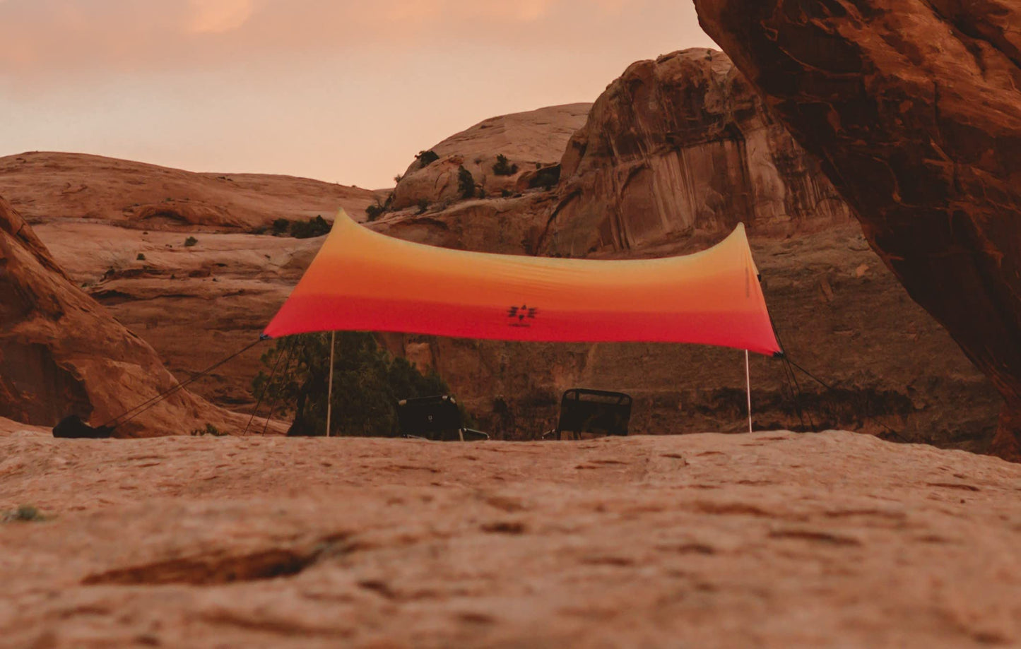 Neso Sidelines Grande Sports Tent - Lightweight and Portable Sun Shelter and Shade Tent for Outdoor Activities - Patented Reinforced Corners - UPF 50+ Sun Protection - 7ft Tall, 11 x 4.5 ft - Sunset