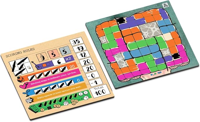Mind Space Board Game - Polyomino Roll &amp Write - 1 to 5 Players - 30 Minute Play Time (Mind Space Base Game)