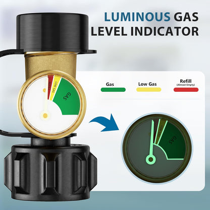 Propane Tank Gauge by [Brand Name] - Universal Level Indicator for 5-20LB Tanks | Ideal for RVs, Grills, Camping Stoves