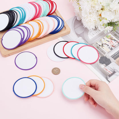 GOMAKERER 80 Pcs 10 Colors Sublimation Patches Bulk, 2.76 Inch Iron On Blank Patches Repair Appliques for DIY Crafts Hats Caps Shoes Backpack Bags Uniforms